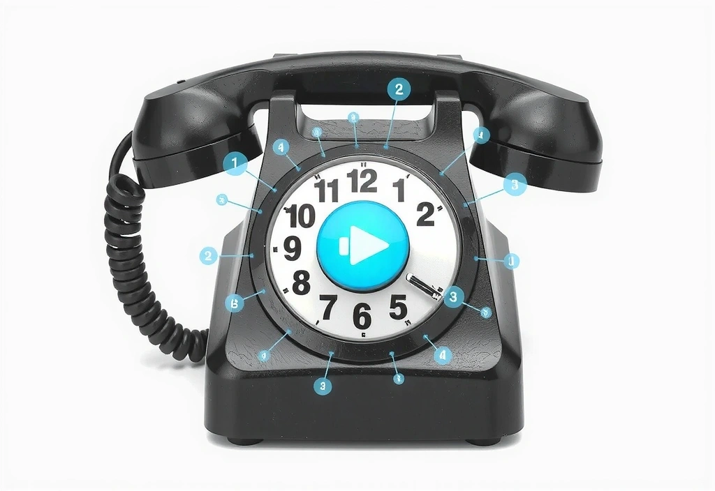 A vintage rotary phone with modern digital elements overlaid, symbolizing direct and reliable communication.