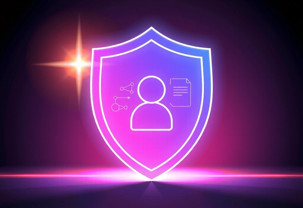 Digital privacy shield protecting user data, symbolizing data protection and privacy policies