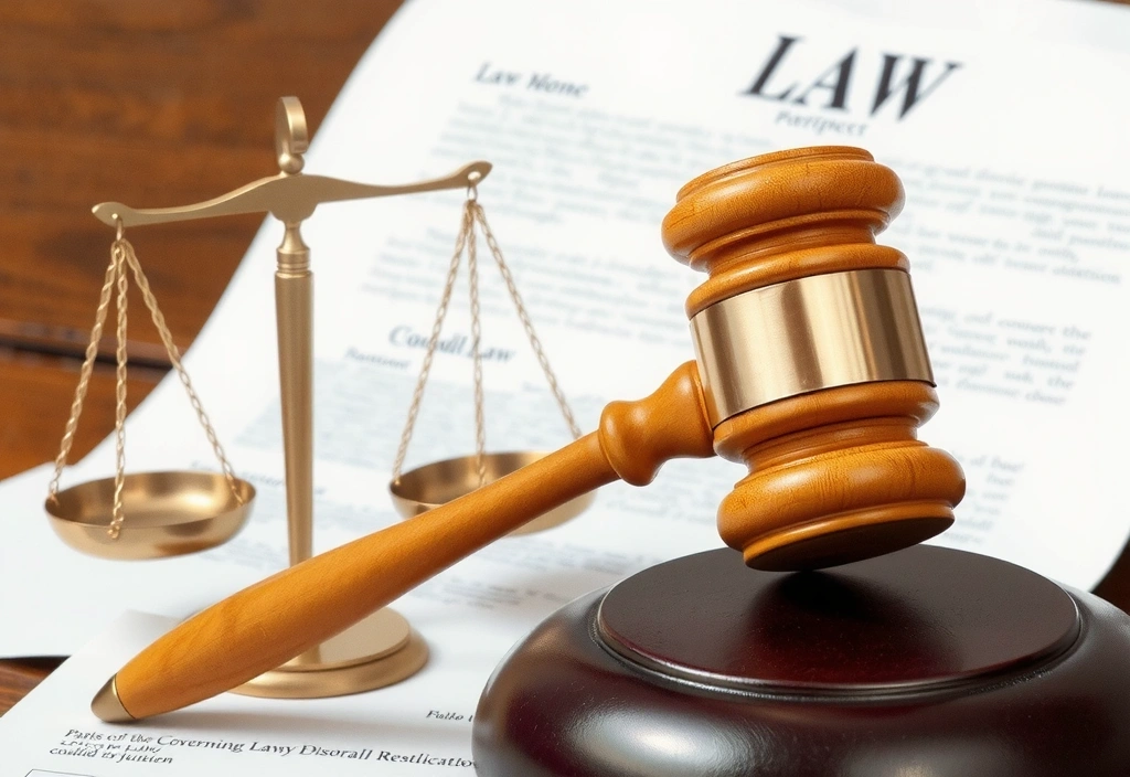 Gavel and scales of justice, symbolizing legal framework and dispute resolution